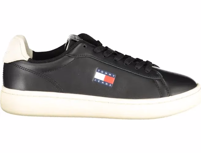 Tommy Hilfiger Black Polyurethane Women's Sneaker