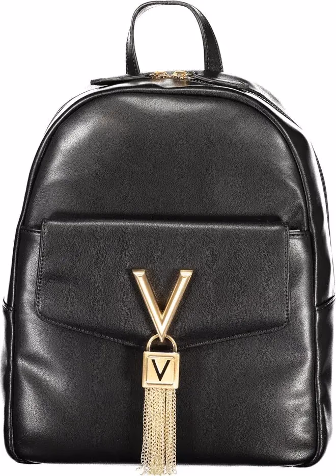 Mario Valentino Black Polyurethane Women's Backpack