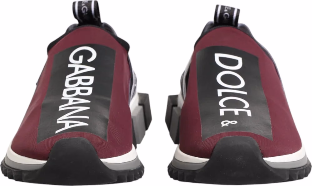 Dolce & Gabbana Maroon Slip On Sorrento Men Sneakers Shoes