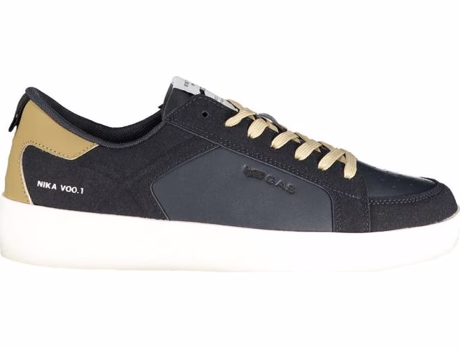 Gas Blue Polyurethane Men Sneaker