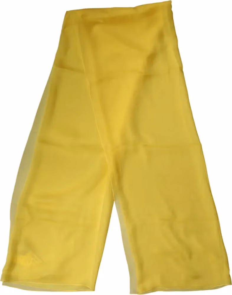 Dolce & Gabbana Yellow Silk Stole Neck Wrap Shawl Men 200cm x 130cm Scarf