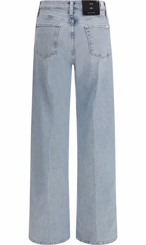 7FOR Blue Cotton Relaxed Fit Jeans